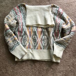Anthropologie Sleeping on snow cropped Sweater